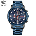SMAEL мужские часы 2020 модные наручные часы из нержавеющей стали с ремешком для бизнеса лучший бренд класса люкс с хронографом кварцевые спортивные часы 9153